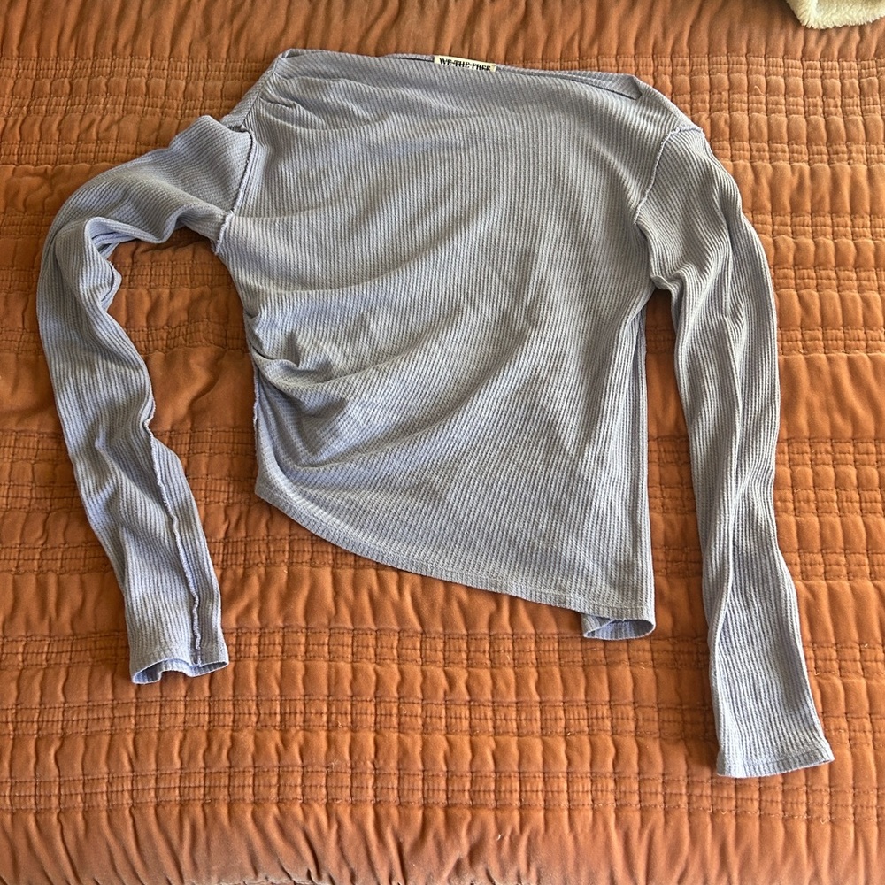 We The Free Lavender Long Sleeve Ribbed Top